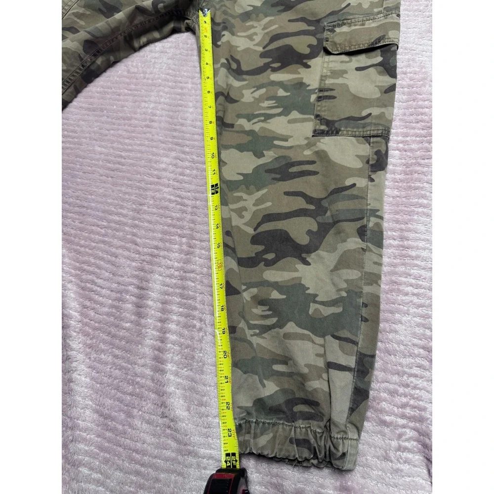 Zara Womens Camo Cargo Jogger Pants High Waisted Camouflage Green Brown Size 6 - Picture 6 of 8